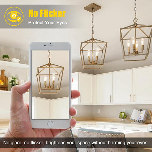 Ascher Dimmable Vintage LED Edison Bulbs, 4 Pack, 6W, Equivalent 60W, Bright Daylight White 4000K, E26 Base