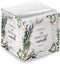 Religious Sticky Note Cube, 2.75" Memo Block Printed on 4 Sides, Modern Floral Christian Design