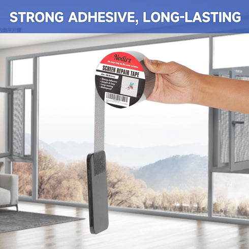 Window Screen Repair Tape, Strong Adhesive Kit for Windows or Doors, Mesh Repair Patch (Grey, 30 FT)