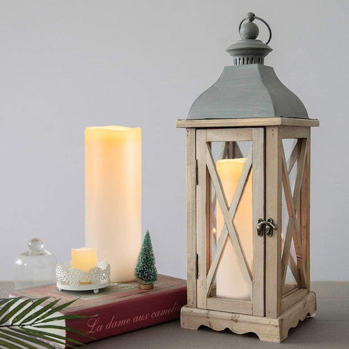 4" 10" Set 2 Homemory x Large Waterproof Outdoor Flameless Candles, Battery Operated LED Pillar Candles with Remote