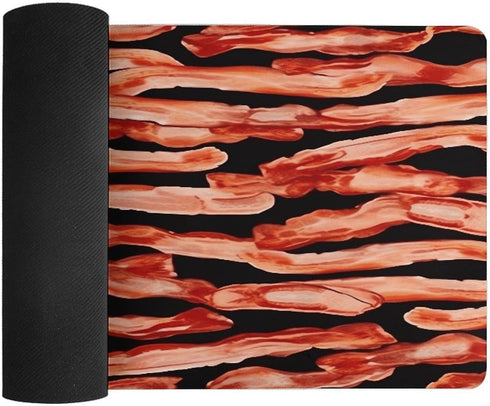 FekiLoot Bacon Pattern Desk Pad Large Office Desk Mat Waterproof Writing Mouse Pad Non-Slip Rubber Mousepad Computer
