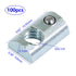 1/4"-20 Threaded Steel Roll in T-Nut with Ball Spring, T-Slot Nuts for 10 Series Aluminum Extrusion Profiles