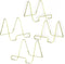 BANBERRY DESIGNS 6 Inch Wire Easel Display Stand, Twisted Brass Metal, Pack of 4