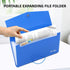 Pack of 4 Expandable File Folder - 10"x5.5" Portable Accordion Document Pocket, Office Desk Organizer with 13 Pockets,