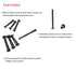 cSeao 114Pcs M6 Crib,14 15mm 80mm Black Flat Head Allen Bolt Joint Connecting Bolts Socket Cap Screws Cap Nuts Kit