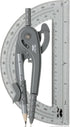 Mr. Pen- Geometry Compass and Protractor Set, 6 Inch Compass, 6 Inch