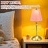 2 Pack 12 Inch Small Gold Bow Table Lamp for Girl's Bedroom Cute Coquette Bow Table Lamp with Fabric Shade Modern