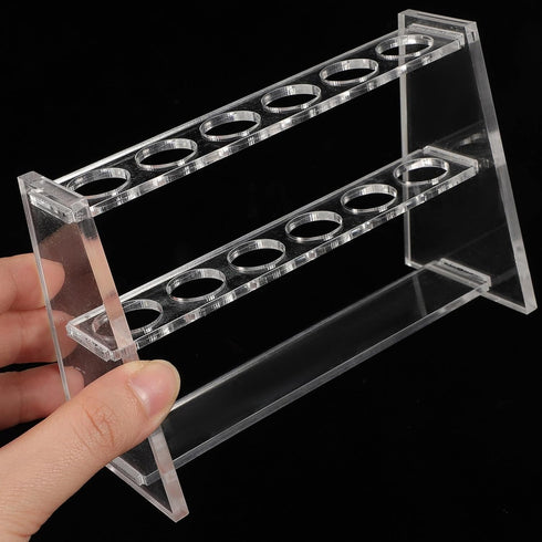 Plastic Test Tube Rack, Transparent 6 Slots Acrylic Tube Holder, Test Tube Stands for 10ML Test Tubes Chemistry