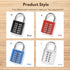 MroMax 2Pcs 10-Digit Combination Padlock Push Button Lock for Locker, Gym, Case, Drawer, Toolbox Electric White