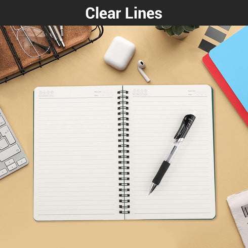 EUSOAR Spiral Lined Notebook, A5 3packs 5.5"X8.3" 120 Pages Lined Travel Notebooks Journal, Memo Notepad Sketchbook for