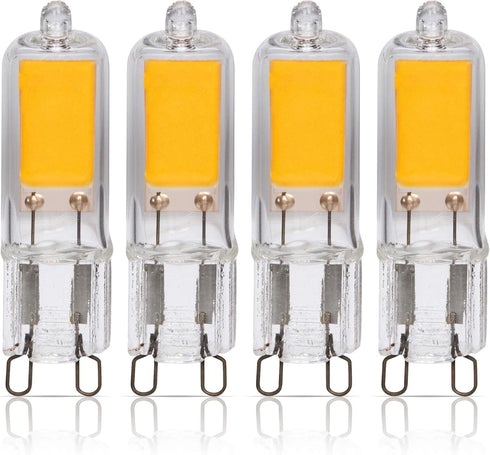 Simba Lighting G9 LED COB Light Bulb, 4 Pack, 2W T4 20W to 25W Halogen Replacement, 2700K Warm White