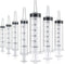 10 Pack Plastic Syringe Liquid Measuring Syringes Without Needle, 20 ML, 60 ML for Epoxy Resin, Craft, Labs