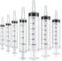 10 Pack Plastic Syringe Liquid Measuring Syringes Without Needle, 20 ML, 60 ML for Epoxy Resin, Craft, Labs