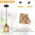 1-Light 4.75.9in 61in LAMSU Rattan Pendant Lights, Boho Farmhouse Pendant Lighting with Hand Woven Shade, Small Wicker