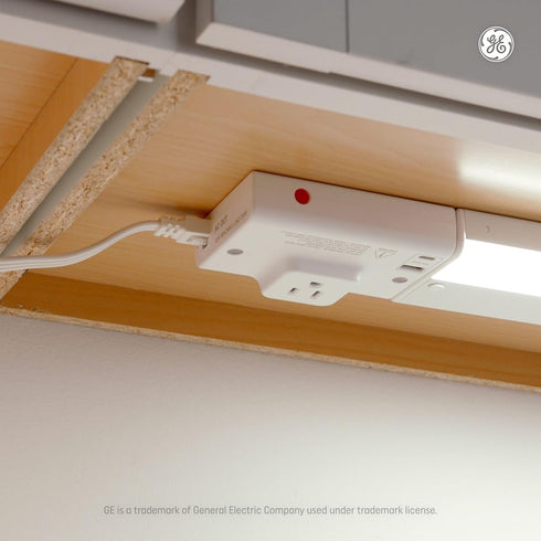 24in (1 Pack) GE LED HD+ Undercabinet Light Fixture, Linkable Integrated Slim Profile Fixture for Kitchens, Warm White