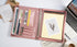 AZXCG Zipper Binder Portfolio for Women, 3 Ring 1 Inch PU Leather Padfolio, Gift for Her