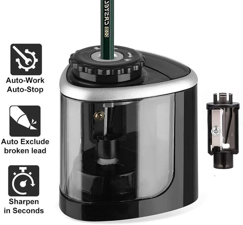 Fully Automatic Electric Portable Pencil Sharpener, Suitable for Children/Adults, for Pencils 6-8mm