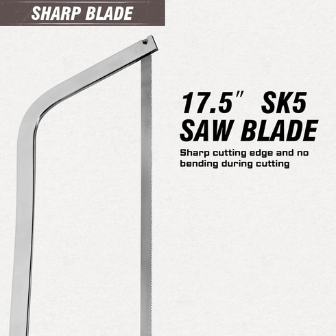 17.5-inch SK5 KATA Meat Bone Saw for Butchering: Hand Saw Butcher Saw for Meat Bone Cutting - Meat Saw for Butchering