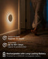 Night Light Wooden Carved Flower Mini USB Rechargeable Motion Sensor Nightlights Magnetic Wall Light for Hallway