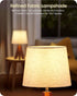14.6 Inch E26 LE51TL05 Tripod Table Lamp, Small Bedside Lamp with Beige Linen Shade, Modern Nightstand Lamp