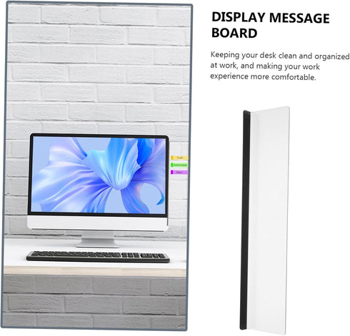 Acrylic Memo Board for Computer Monitor - Desk Reminder Storage