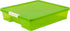 Storex Classroom Craft Project Box, Stacking Plastic Organizer Fits 12x12 Scrapbooking Paper, Green, 5-Pack (63207U05C)