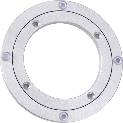 ChiweiJ (8 inches*H8.5MM) Heavy Duty Aluminium Alloy Rotating Bearing Plate, Round Table Turntable for Dining Cake