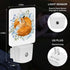 Jahiona White,0.5W LED Night Light Lamp with Smart Sensor Dusk to Dawn Sensor,Watercolor Red Sleeping Fox Night Light