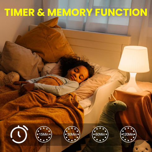 BrightArk E26 Bulbs 400LM 4W Dimmable 3000K-4000K-6000K 40W Bulb Bedroom,2 Bulb& 1 LED Light with Remote Control