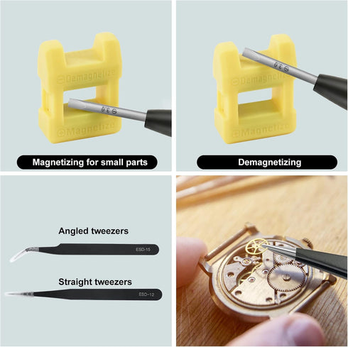 Mini Precision Screwdriver Set, 18PCS Small Magnetic Screwdriver Kit with Tweezers & Magnetizer for Repairing