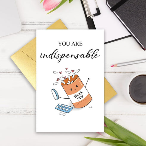 GVMGVM Nurse Day Cards, Funny Medical Dr's Day Thank You Card for Doctor Nurse Pharmacist, Pharmacy Tech Gift, Cute