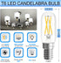 E12 Bulb Dimmable, 6W (60W 600LM Bulb, 4000K, 90+ T6/T25 12 Pack GvvooHome Candelabra Equivalent), LED Neutral White