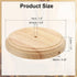 7.5" 1.3" PATIKIL x Wooden Lamp Base, Round Solid Wooden Base Wood Desk Lamp Display Stand Replacement for Bedroom
