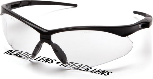 Pyramex Safety PMXTREME Readers Bifocal Safety Glasses - Clear +2.5 Bifocal Lens with Cord
