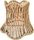 Boho Woven Rattan Pendant Light Shade - Handwoven Paper Rope Bell Shape Lamp Cover | Rustic Farmhouse Lighting Fixture