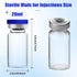 20ml Sealed Empty Vials for Injection, Transparent Glass Vials Self-Healing Injection Port, Liquid Sample Storage Vial with Caps(10pcs) by otwooi
