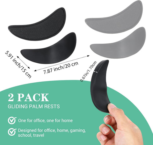YBEATY 2 Pcs Ergonomic Mouse Wrist Rest Support Palm Rest Pad Carpal Tunnel Support Release Pressure on Hands Glid