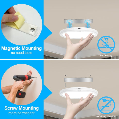 Closet OSIDEN Rechargeable Motion Sensor Ceiling Light with Remote Wireless Magnetic Stick on Light Battery Operated