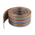 uxcell IDC Wire Flat Ribbon Cable 30Pin 1.27mm - 10Ft Rainbow Color