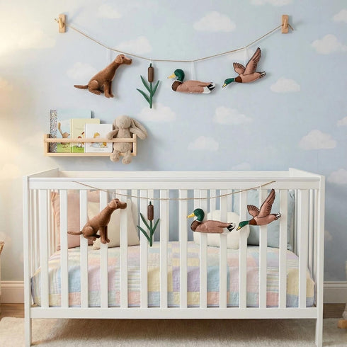 Gilprop 12 Set 4 3 20 Pcs Mallard Duck Theme Nursery Wall Decor - Designs, Each, with Adhesive Dots, Removable Felt