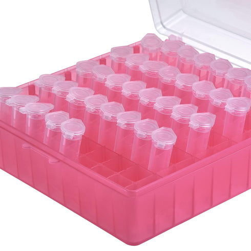 uxcell Centrifuge Tube Freezer Storage Box, 100 Places, Waterproof Polypropylene Holder for 1.5/1.8/2ml Tubes, Red