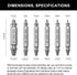 6 SetProfessional Greywolf pcs Damaged Screw Extractor Grade Broken Bolt & Stripped Screw Remover Kit with CaseHardened