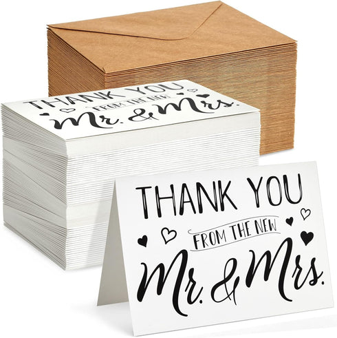 Sustainable Greetings Wedding Gratitude Cards - Bulk Thank You Cards for Wedding & Bridal