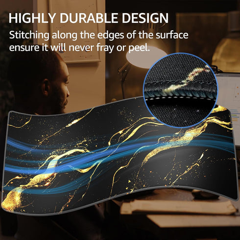 KTRIO 31.5 15.7 Inch Large Gaming Mouse Pad Desk Mat, Superior Micro-Weave Cloth, Non-Slip Rubber Base, Stitched Edges