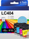 LC404 Ink Cartridges for Brother - 4-Pack (Black, Cyan, Magenta, Yellow) for MFC-J1205W Printers