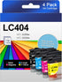 LC404 Ink Cartridges for Brother - 4-Pack (Black, Cyan, Magenta, Yellow) for MFC-J1205W Printers