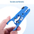Cable Matters 2-Pack Wire Strippers in Blue, 8-16 AWG, Adjustable Blade, Precision Tool for Large Wires, Includes Cutter