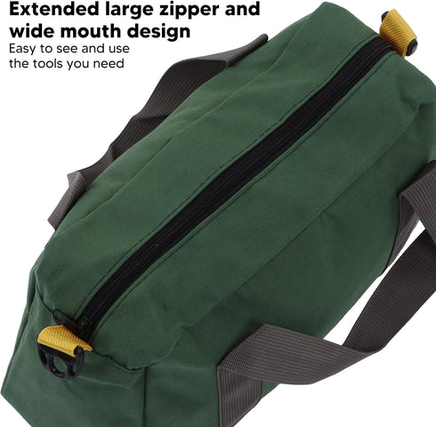 Wide Mouth Tool Bag Portable Waterproof Handbag for Tool Storage, High Capacity for Vehicle Maintenance