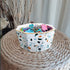Paper Clip Holder Ceramic, Geometric Paperclips Holders Dispenser, Cute Terrazzo Marble Organizer for Desk