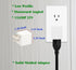 90 Degree Right Angled USA 3-Prong Male-Female Adapter, 5-15P to 5-15R Direction Changer, Space Saving White